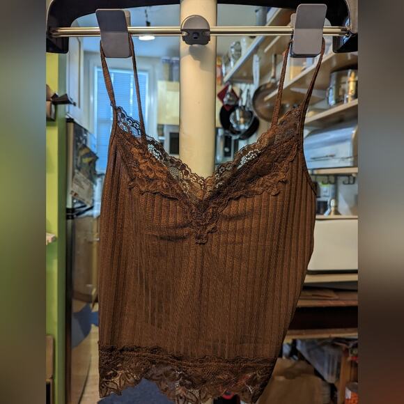 Fashion Sexy Lounge Tops - Brown Camisole by Fashion Sexy Lounge